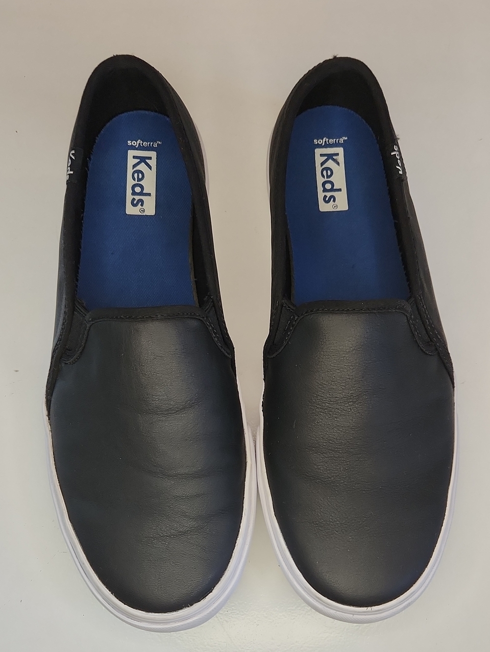 Keds Double Decker Leather Slip On Black Size 9 EU 40